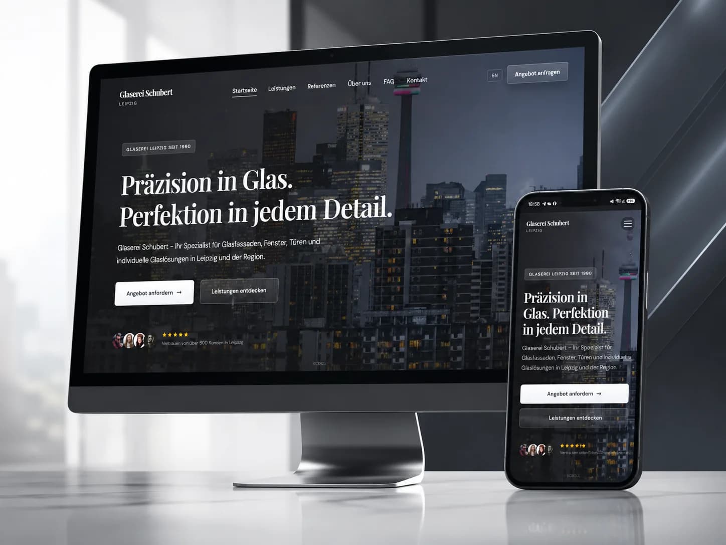 Glaserei Schubert – digitale Lösung für Handwerk / Glaserei